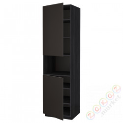 ⭐METOD⭐Ш x В ст микрофон 2Drz/половина, черный/Кунгсбака антрацит, 60x60x220 cm⭐ИКЕА-69465884