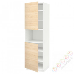 ⭐METOD⭐Ш x В ст микрофон 2Drz/половина, белый/Askersund яркий узор ясеня, 60x60x200 cm⭐ИКЕА-39454523