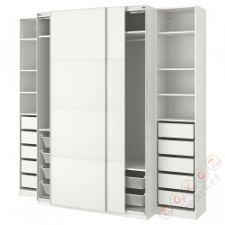 ⭐PAX⭐Гардероб, белый/Mehamn250x66x236 cm⭐ИКЕА-39305788