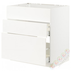⭐METOD / MAXIMERA⭐Постоянный шкаф/капюшон zint. с ящиками, белый/Веддинге белый, 80x60 cm⭐ИКЕА-79335608