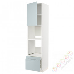 ⭐METOD / MAXIMERA⭐Рано утром/пирог ком доктор/2 шу, белый/Kallarp jasnoсерый-синий, 60x60x240 cm⭐ИКЕА-49479491