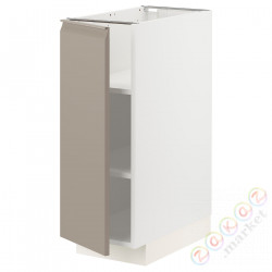 ⭐METOD⭐Кабинет ул./полки, белый/Upplöv матciemnoбежевый, 30x60 cm⭐ИКЕА-09492475