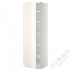 ⭐METOD⭐Высокий шкаф/полки, белый/Веддинге белый, 60x60x200 cm⭐ИКЕА-59465097