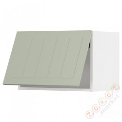 ⭐METOD⭐Шкаф навесной горизонтальный с кнопкой открывания, белый/Stensund светло-зеленый, 60x40 cm⭐ИКЕА-49486726