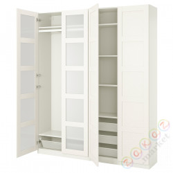 ⭐PAX / BERGSBO⭐Комбинация шкафов, белый/матовое стекло, 200x38x236 cm⭐ИКЕА-59328897