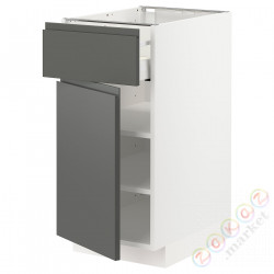 ⭐METOD / MAXIMERA⭐Кабинет stj/дверь, белый/Voxtorpтемно-серый, 40x60 cm⭐ИКЕА-19470048