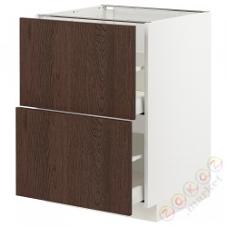 ⭐METOD / MAXIMERA⭐Sсstj 2fr/2в шу, белый/Sinarp коричневый, 60x60 cm⭐ИКЕА-59404080