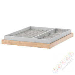 ⭐KOMPLEMENT⭐Выдвижная полка со вставкой, подражаниеacja дуб bejcowанеgo na biało, 50x58 cm⭐ИКЕА-99249474