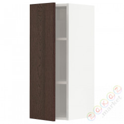 ⭐METOD⭐Навесной шкаф с полками, белый/Sinarp коричневый, 30x80 cm⭐ИКЕА-69459246