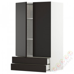 ⭐METOD / MAXIMERA⭐Sза c 2 Drz/2 ящики, белый/Кунгсбака антрацит, 60x100 cm⭐ИКЕА-49462886