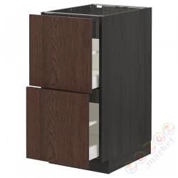 ⭐METOD / MAXIMERA⭐Sсstj 2fr/2в шу, черный/Sinarp коричневый, 40x60 cm⭐ИКЕА-89405653