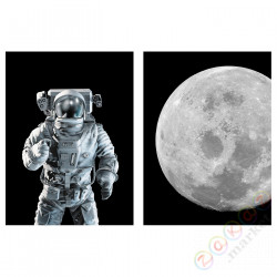 ⭐PJATTERYD⭐Рисунок, 2 шт.., do zobaczenia w kosmosie, 28x38 cm⭐ИКЕА-90533131