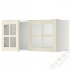 ⭐METOD⭐настенный шкаф/2 Drzв школе, белый/Bodbyn сливочный, 80x40 cm⭐ИКЕА-09395035