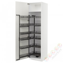 ⭐METOD⭐Высокий шкаф с wysuwaną spiżarką, белый/Vallstena белый, 60x60x220 cm⭐ИКЕА-19507396