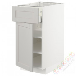 ⭐METOD / MAXIMERA⭐Кабинет stj/дверь, белый/Lerhyttan светло-серый, 40x60 cm⭐ИКЕА-69464771