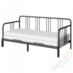 ⭐FYRESDAL⭐Диван с 2 матрасы, черный/Åfjäll жесткий, 80x200 cm⭐ИКЕА-99521464