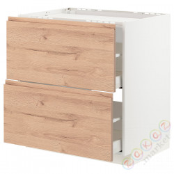 ⭐METOD / MAXIMERA⭐Ша ул/2fr/2шу, белый/Voxtorpподражание. дуб, 80x60 cm⭐ИКЕА-09402979