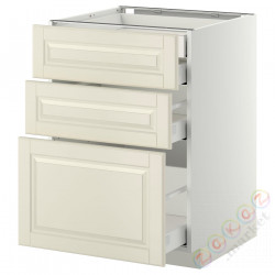 ⭐METOD / MAXIMERA⭐3 пт/2n/śr/в шу, белый/Bodbyn сливочный, 60x60 cm⭐ИКЕА-99913358