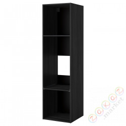 ⭐METOD⭐Высокий шкаф для холодильника/плиты, имитация черного дерева, 60x60x220 cm⭐ИКЕА-20213576