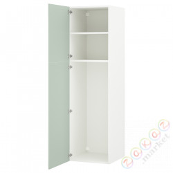 ⭐ENHET⭐Высокий шкаф 2 дверь, белый/бледно-серо-зеленый, 60x62x210 cm⭐ИКЕА-79496875