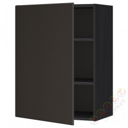 ⭐METOD⭐Навесной шкаф с полками, черный/Кунгсбака антрацит, 60x80 cm⭐ИКЕА-09458424