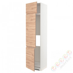 ⭐METOD⭐Ледяной шкаф высокий/замораживание/3Drz, белый/Voxtorpподражание. дуб, 60x60x240 cm⭐ИКЕА-79467420