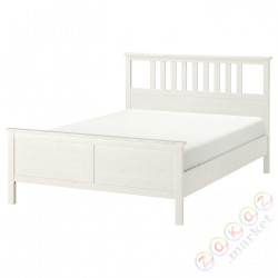 ⭐HEMNES⭐Корпус кровати, белое пятно/Lindbåden, 140x200 cm⭐ИКЕА-89494908