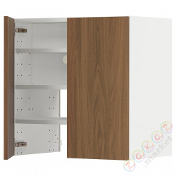 ⭐METOD⭐Шкаф okaнадa сполка/Drzс упражнениями, белый/Tistorp подражаниеacja коричневыйowego орехa, 60x60 cm⭐ИКЕА-59519378