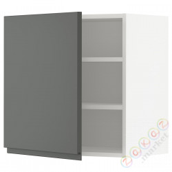 ⭐METOD⭐Навесной шкаф с полками, белый/Voxtorpтемно-серый, 60x60 cm⭐ИКЕА-29462887