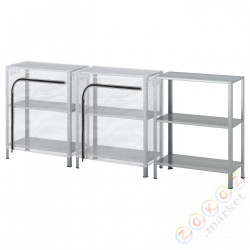 ⭐HYLLIS⭐Книжный шкаф с покрытие, прозрачный, 180x27x74 cm⭐ИКЕА-39286558