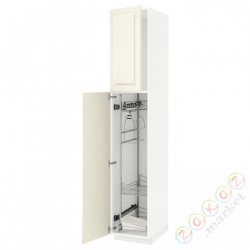 ⭐METOD⭐Высокий шкаф/домашний интерьер, белый/Bodbyn сливочный, 40x60x220 cm⭐ИКЕА-09454195