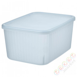 ⭐RYKTA⭐Контейнер с крышкой, прозрачный серо-голубой, 18x24x12 cm/3.5 l⭐ИКЕА-80533198