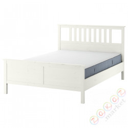 ⭐HEMNES⭐Łóżko, белое пятно/Valevåg средняя твердость, 160x200 cm⭐ИКЕА-89543107