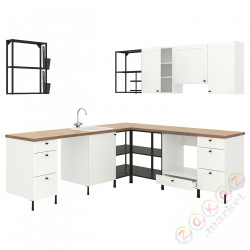 ⭐ENHET⭐Угловая кухня, антрацит/белый rama59 cm⭐ИКЕА-89338022