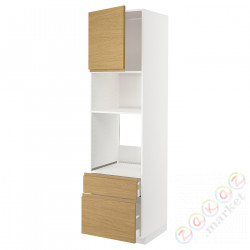 ⭐METOD / MAXIMERA⭐я шел/микр сDrz/2 шу, белый/Voxtorpподражание. дуб, 60x60x220 cm⭐ИКЕА-79537951