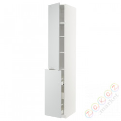 ⭐METOD / MAXIMERA⭐Sза wys 3шу/1d/2половина, белый/Veddinge Серый, 40x60x240 cm⭐ИКЕА-19462005