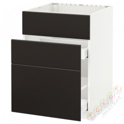 ⭐METOD / MAXIMERA⭐Форма L + 3F/2шу, белый/Кунгсбака антрацит, 60x60 cm⭐ИКЕА-99211918