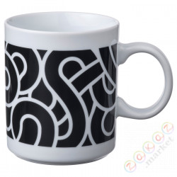 ⭐SOTRONN⭐чашка, шаблон белый/черный, 32 cl⭐ИКЕА-20571541