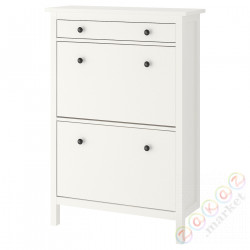 ⭐HEMNES⭐Шкаф для обуви, 2 перегородки, белый, 89x30x127 cm⭐ИКЕА-20169559