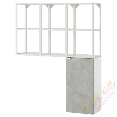⭐ENHET⭐Книжный шкаф, белый/имитация бетона, 120x32x150 cm⭐ИКЕА-79331484