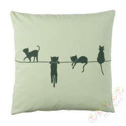 ⭐BARNDROM⭐Наволочка, шаблон w Котy/зеленый, 50x50 cm⭐ИКЕА-20504702