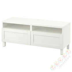 ⭐BESTA⭐Тумба под ТВ с ящики, белый/Hanviken/Stubbarp белый, 120x42x48 cm⭐ИКЕА-69399177