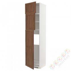 ⭐METOD⭐В ряду из 3 Drz, белый Enköping/коричневый орех, 60x60x240 cm⭐ИКЕА-59475181