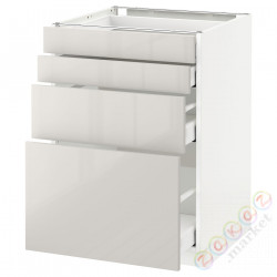 ⭐METOD / MAXIMERA⭐Бывший 4 пт/4шу, белый/Ringhult светло-серый, 60x60 cm⭐ИКЕА-69142506