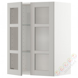 ⭐METOD⭐Шах половина/2 стакан Drz, белый/Lerhyttan светло-серый, 60x80 cm⭐ИКЕА-89456280