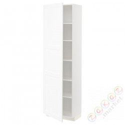 ⭐METOD⭐Высокий шкаф/полки, белый Enköping/белый имитация дерева, 60x37x200 cm⭐ИКЕА-99473514