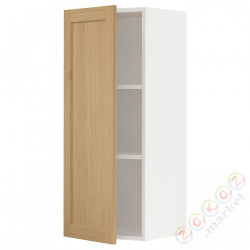 ⭐METOD⭐Навесной шкаф с полками, белый/Forsbacka дуб, 40x100 cm⭐ИКЕА-59509341
