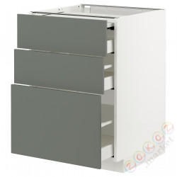 ⭐METOD / MAXIMERA⭐Кабинет ул. сwysuwanym blatem/3шу, белый/Bodarp серо-зеленый, 60x60 cm⭐ИКЕА-19433008