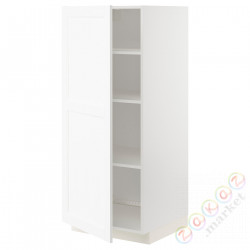 ⭐METOD⭐Высокий шкаф/полки, белый Enköping/белый имитация дерева, 60x60x140 cm⭐ИКЕА-09473518