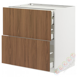 ⭐METOD / MAXIMERA⭐Sсstj 2fr/2n/śr/в шу, белый/Tistorp подражаниеacja коричневыйowego орехa, 80x60 cm⭐ИКЕА-39519204